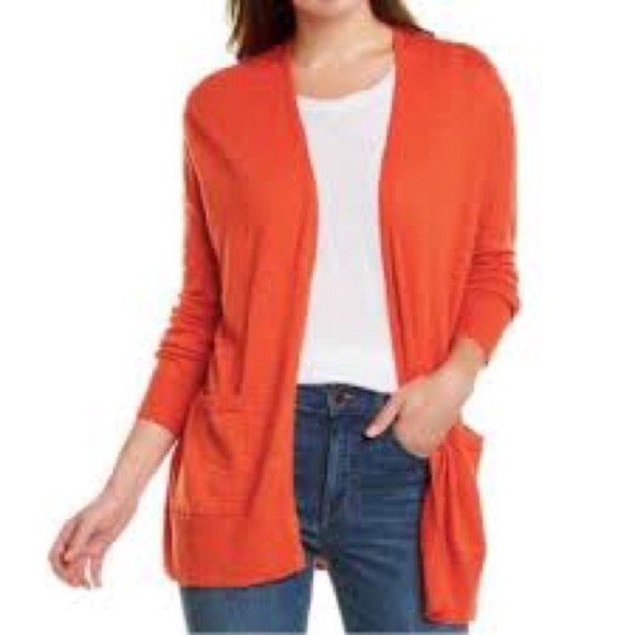 Madewell rust color open cardigan - Picture 1 of 8